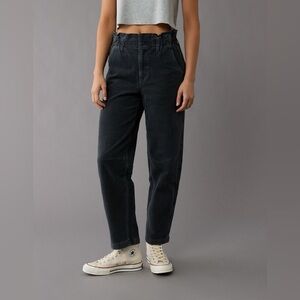 American Eagle Barrel Corduroy Pants Gray SZ 8